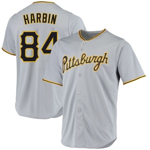 Men's Ryan Harbin Pittsburgh Pirates Replica Gray Road Jersey