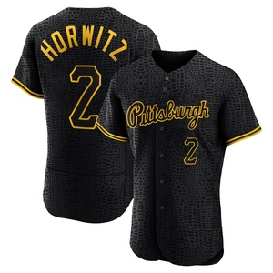 Men's Spencer Horwitz Pittsburgh Pirates Authentic Black Snake Skin City Jersey