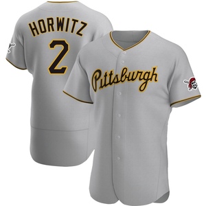 Men's Spencer Horwitz Pittsburgh Pirates Authentic Gray Road Jersey
