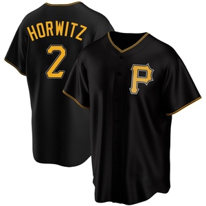 Men's Spencer Horwitz Pittsburgh Pirates Replica Black Alternate Jersey