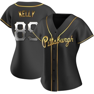 Women's Antwone Kelly Pittsburgh Pirates Replica Black Golden Alternate Jersey