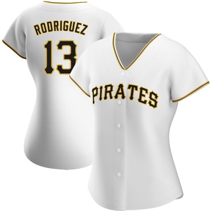 Women's Endy Rodriguez Pittsburgh Pirates Replica White Home Jersey