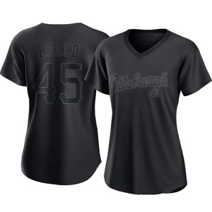 Women's Hunter Barco Pittsburgh Pirates Authentic Black Pitch Fashion Jersey