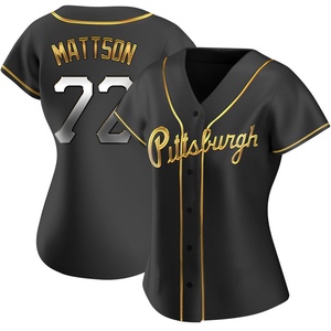 Women's Isaac Mattson Pittsburgh Pirates Replica Black Golden Alternate Jersey