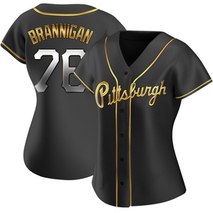 Women's Jack Brannigan Pittsburgh Pirates Replica Black Golden Alternate Jersey