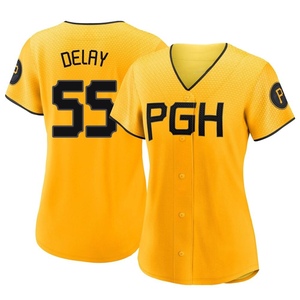 Women's Jason Delay Pittsburgh Pirates Authentic Gold 2023 City Connect Jersey