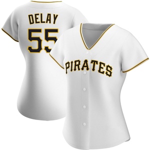 Women's Jason Delay Pittsburgh Pirates Authentic White Home Jersey
