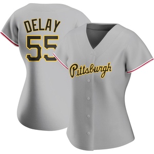 Women's Jason Delay Pittsburgh Pirates Replica Gray Road Jersey