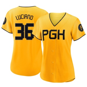 Women's Marco Luciano Pittsburgh Pirates Replica Gold 2023 City Connect Jersey