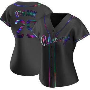 Women's Ryan O'Hearn Pittsburgh Pirates Replica Black Holographic Alternate Jersey