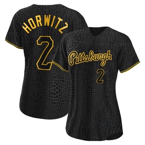 Women's Spencer Horwitz Pittsburgh Pirates Replica Black Snake Skin City Jersey