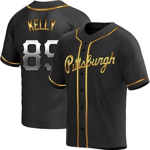 Youth Antwone Kelly Pittsburgh Pirates Replica Black Golden Alternate Jersey