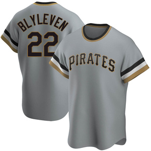 Youth Bert Blyleven Pittsburgh Pirates Replica Gray Road Cooperstown Collection Jersey