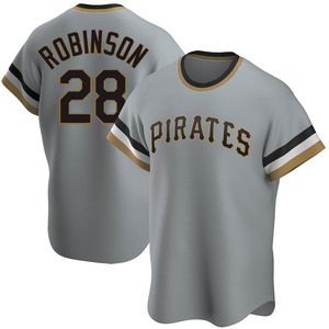 Youth Bill Robinson Pittsburgh Pirates Replica Gray Road Cooperstown Collection Jersey