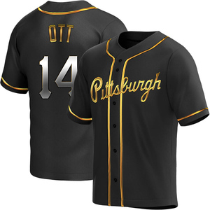 Youth Ed Ott Pittsburgh Pirates Replica Black Golden Alternate Jersey
