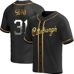 Youth Gregory Soto Pittsburgh Pirates Replica Black Golden Alternate Jersey