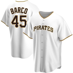 Youth Hunter Barco Pittsburgh Pirates Replica White Home Jersey