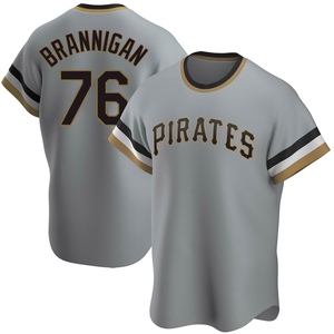 Youth Jack Brannigan Pittsburgh Pirates Replica Gray Road Cooperstown Collection Jersey