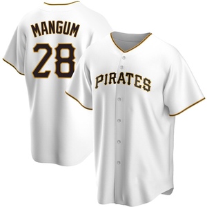 Youth Jake Mangum Pittsburgh Pirates Replica White Home Jersey