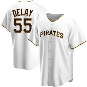 Youth Jason Delay Pittsburgh Pirates Replica White Home Jersey