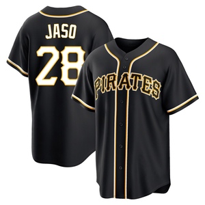 Youth John Jaso Pittsburgh Pirates Replica Black Fashion Out Jersey