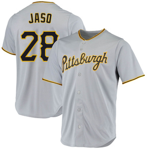 Youth John Jaso Pittsburgh Pirates Replica Gray Road Jersey