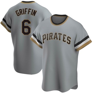 Youth Konnor Griffin Pittsburgh Pirates Replica Gray Road Cooperstown Collection Jersey