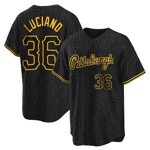 Youth Marco Luciano Pittsburgh Pirates Replica Black Snake Skin City Jersey