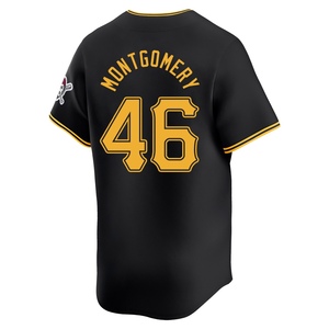Youth Mason Montgomery Pittsburgh Pirates Limited Black Alternate Jersey