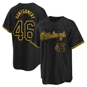 Youth Mason Montgomery Pittsburgh Pirates Replica Black Snake Skin City Jersey