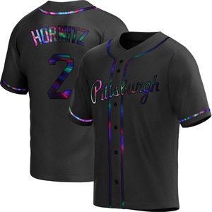 Youth Spencer Horwitz Pittsburgh Pirates Replica Black Holographic Alternate Jersey